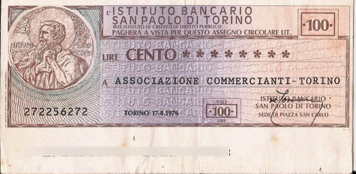 Billete Bono Istituto Bancario San Paolo Di Torino