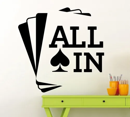 Vinilo Adhesivo Decorativo Pared Sticker Poker 58x58cms