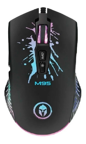 Mouse Gamer Usb Bkt M95 Spartan Rgb 7d Programable 7200dpi