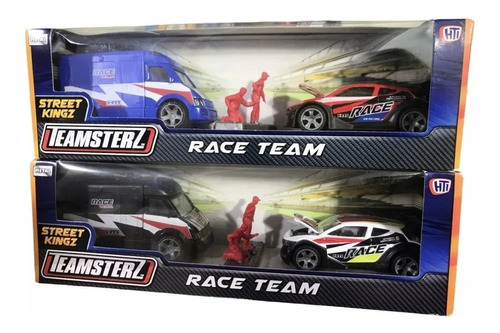 Auto De Colección Metalico Teamsterz Race Team Con Figura