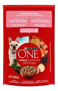 Ração Úmida Purina One Salmão Para Cães Adultos Filhotes 85g