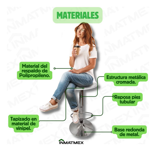 Banco Eames 3 Piezas Moderno Taburete Para Barra