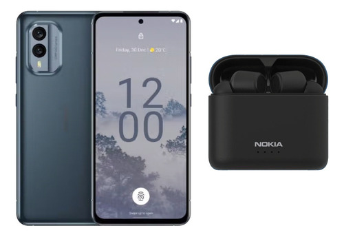 Celular Nokia X30 5g Smartphone Dual Sim 256gb Rom Teléfonos 8gb Ram Azul Y Nokia Bh805 Auricular Bluetooth Negro