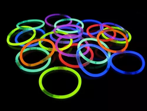 100 Pulseras Luminosas Quimicas Neon Cotillon Luminoso Fluor