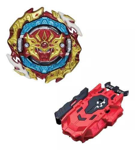 Lançador de Beyblade Corda B-00 com Rotação Dupla Amarelo na