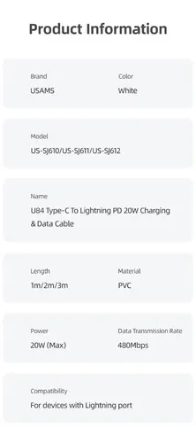 Cabo Turbo Para iPhone Pd 20w Usb Tipo C