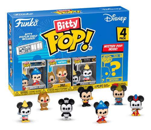 Funko Bitty Pop! Disney - Mickey Hechicero 4 Pack