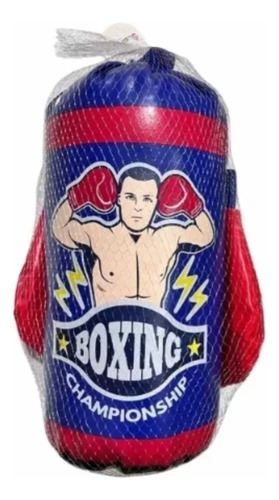 De Boxeo Chico Infantil Con Guantes - 54608 Color Azul