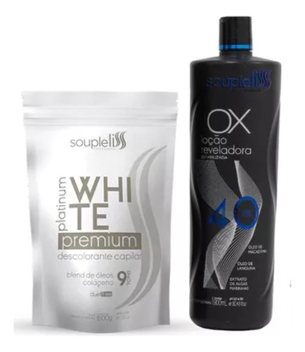 Soupleliss Pó Descolorante Platinum White + Ox Vol. 40 