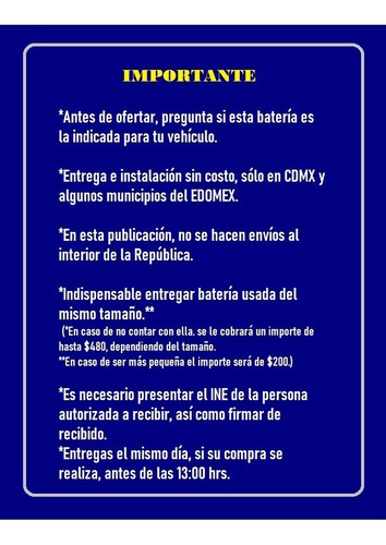 Batería Lth Gol 2016 Envío Gratis Cdmx Edomex 47/550 Lth