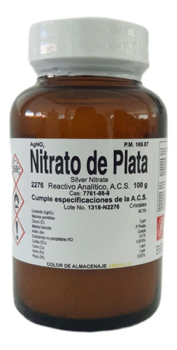 Nitrato De Plata R. A. De 100 G Fagalab