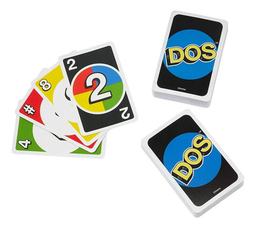 Juego de cartas educativo y divertido Uno Dos Mattel, baraja azul, idioma portugués