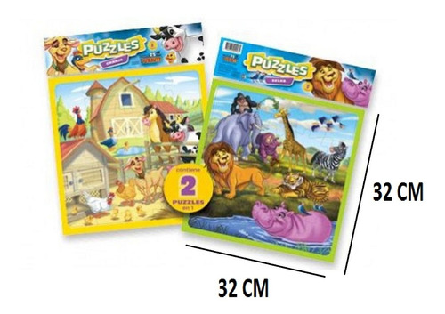 Imagen 3 de 7 de Rompecabezas Puzzle 2 En 1 Granja Y Selva 25 Piezas Duravit