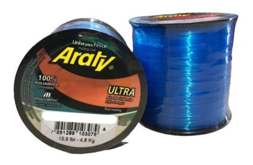 Linha Monofilamento Araty Ultra 0,25mm Azul 2000-mt 10,6lbs