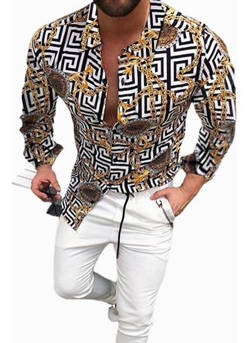 New Retro Trend Camisa Chaqueta De Manga Corta Para Hombre A