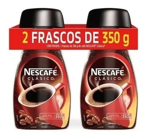 Nescafé Clásico 2 Frascos De 350g Msi