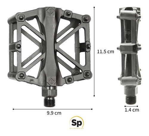 Imagen 3 de 7 de Pedales Bicicleta Plataforma Con Pines Mtb Bmx Enduro Downhi