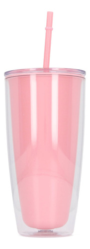 Nuevo Vaso Con Tapa, Pajita, 750 Ml, Doble Pared, Tamaño