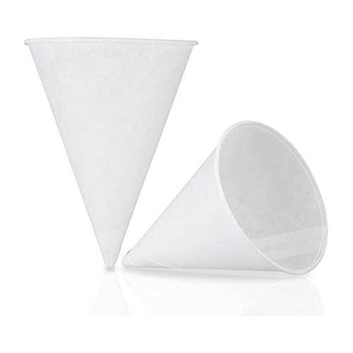 White Paper Snow Cone Cups, Ecofriendly, For Water, Sha...