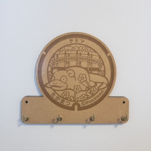 Imagen 3 de 5 de Porta Llaves Pokémon De Madera