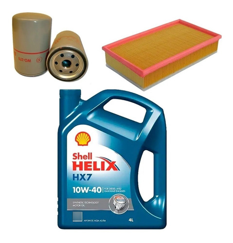 Kit Filtros Aceite Y Aire + Shell Hx7 10w40 4l Vw Gol 1.6