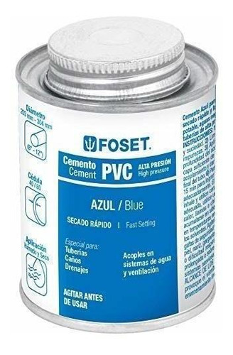 Cemento Azul Para Pvc, Hasta 12', Bote 250 Ml 42026