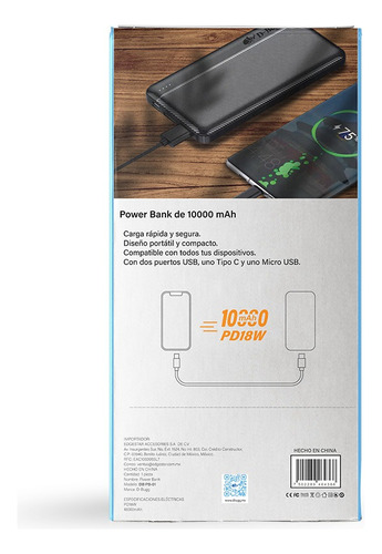 Paquete Powerbank Magsafe 10000mah Carga Rápida 2pzas D-bugg
