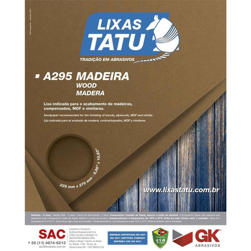 50 Lixa Madeira Tatu 120 C10294