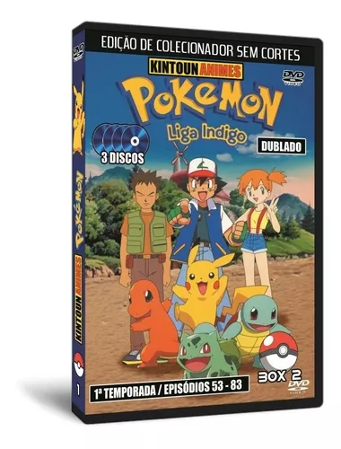 Dvd Pokemon 1ª Temporada Liga Indigo Dublado