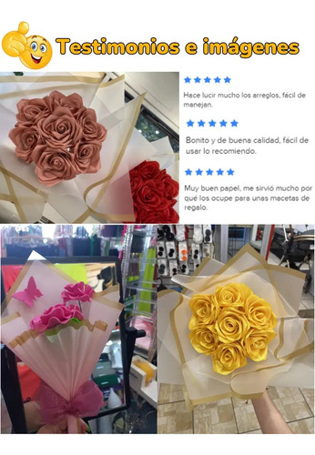 Papel Coreano Para Envolver Ramas De Bouquet Flores 40