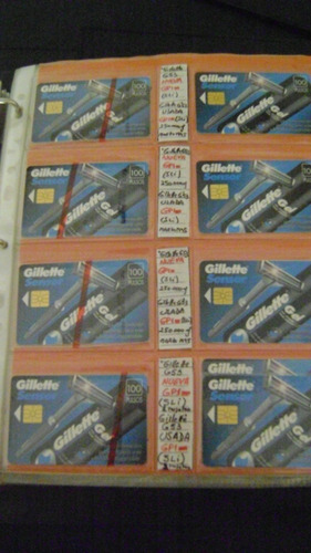 Tarjeta Te Coleccion Telecom Gillette G 53 Usada Gp1 C/ Logo