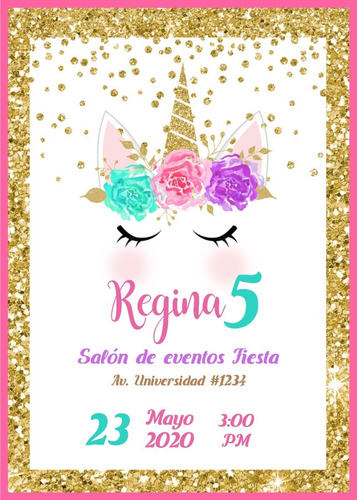 Featured image of post Invitacion Unicornio Editable Linda invitacion editable en power point