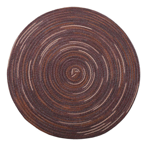 6pcs Mantel Individual Tejido Redondo Para Mesa De Comedor