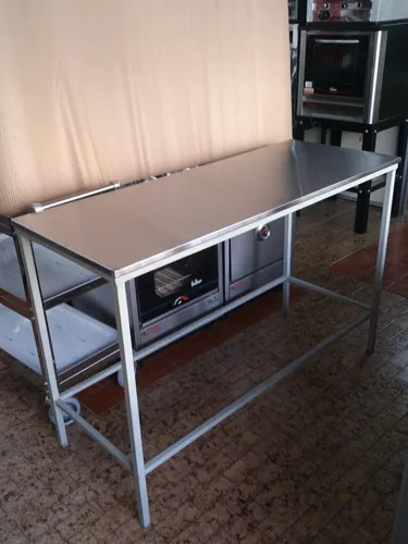 Mesa De Trabajo Acero Inox 120x55 Cm Gastronomica Simple