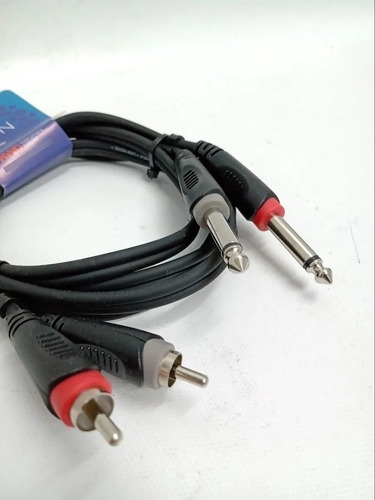  Cable (2) Rca (inicial) - (2)  Plug Mono 6,5 Mm 6 Mtrs Kwc 