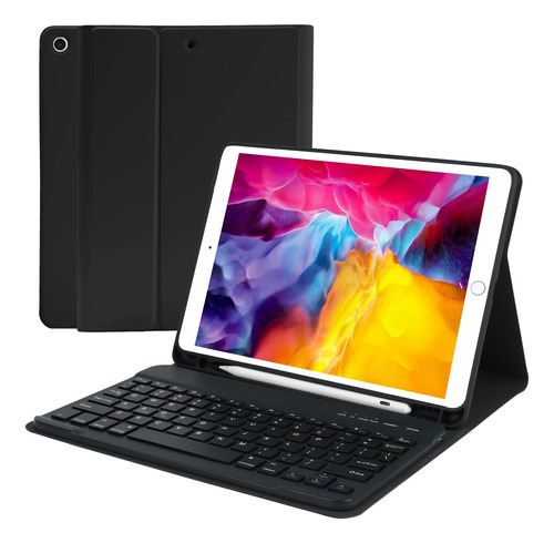 Coo Funda De Teclado Para iPad De 10.2 Pulgadas De 9/8/7 Gen