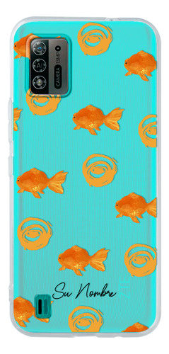 Funda Para Zte Para Mujer Patrón Pez Peces Con Tu Nombre