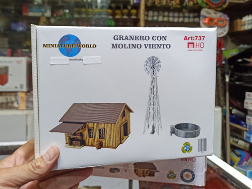 Granero Y Molino De Viento Casa De Campo Ho 1/87 Para Armar