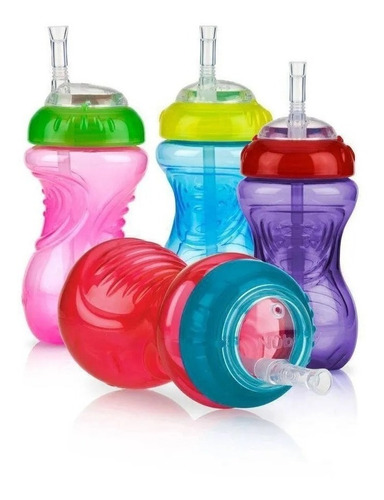 Imagen 7 de 9 de Vaso Para Niño Nuby Antiderrame Con Sorbete 9923 12m+ Bpafre