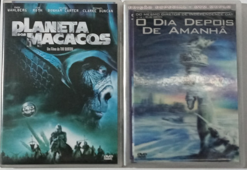 Dvd Planeta Dos Macacos Duplo + O Dia Depois De Amanhã Duplo (Usado)