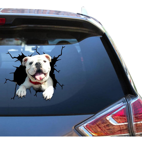 Calcomanía De Bulldog Inglés Para Automóvil, Diseño De Perro