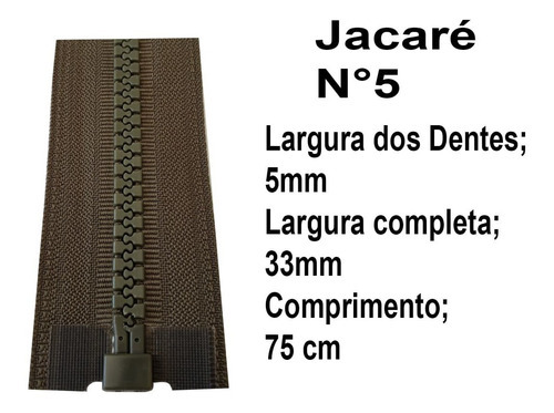 Zíper Para Jaquetas, Bolsas Extra Forte Cor Verde exercito 70cm cod X38