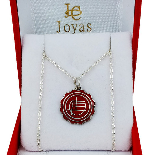 Conjunto Escudo Lanus Plata 925 Cadena Forcet A3c 