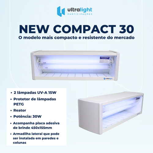 Aparelho Luminoso Pega Mata Moscas Insetos Padarias Restaurantes Compact-30