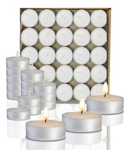 Y 100 Pzs Velas Tea Light Flotantes Sin Aroma De Alta