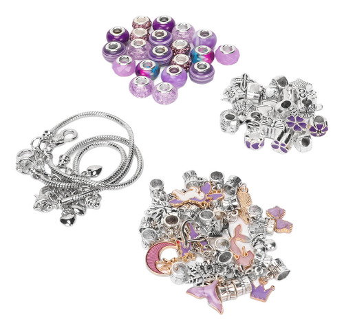 Kit De Pulsera Violeta Para Hacer Un Exquisito Colgante Bási