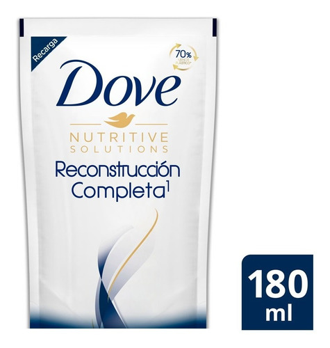 Shampoo Dove Repuesto Reconstruccion Completa X 180 Ml