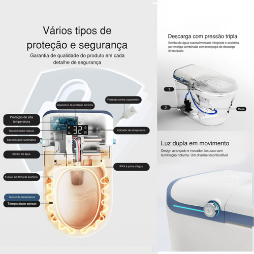 Vaso Sanitário Inteligente Luxo Bacia Sanitária Smart Toilet