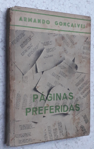 Páginas Preferidas (versos) Primeiro Volume De Armando Gonçalves Pela Autor (1964)