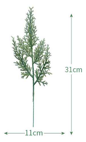 40 Hojas Artificiales De Ciprés Verde Y Agujas De Pino